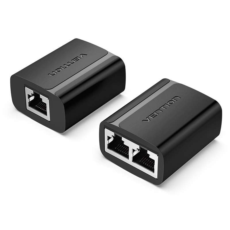 IPTB0 RJ45 Splitter Adapter Black PVC